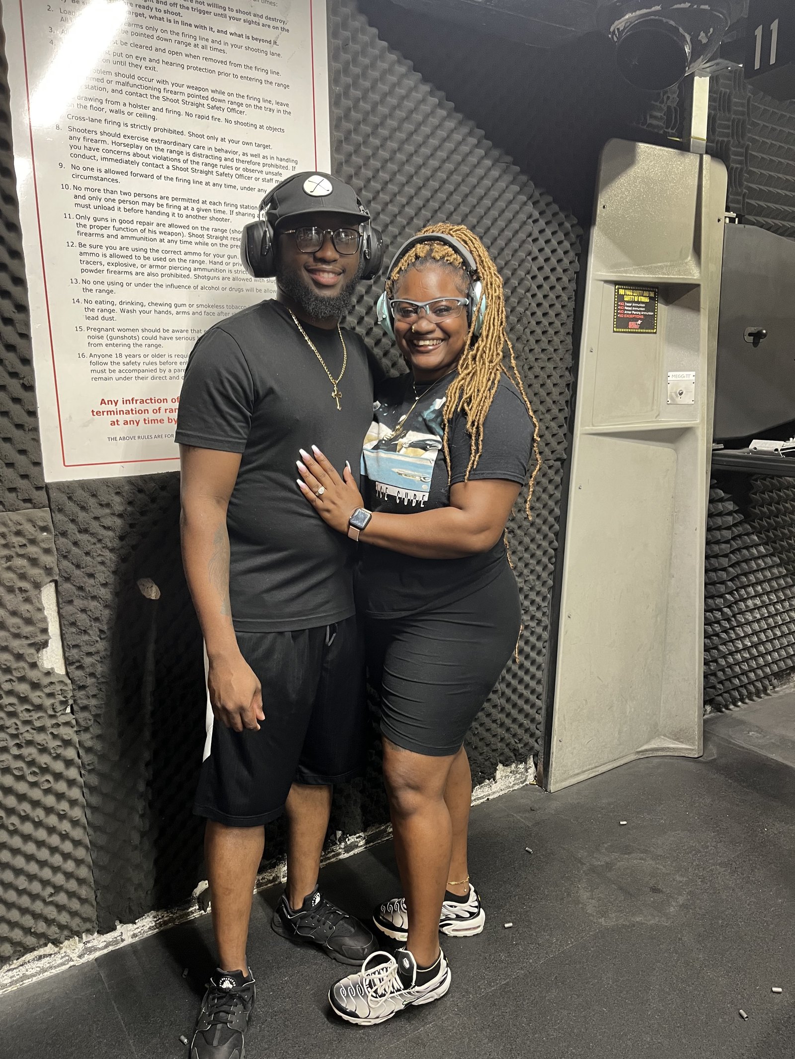Instructors inside the academy indoor range